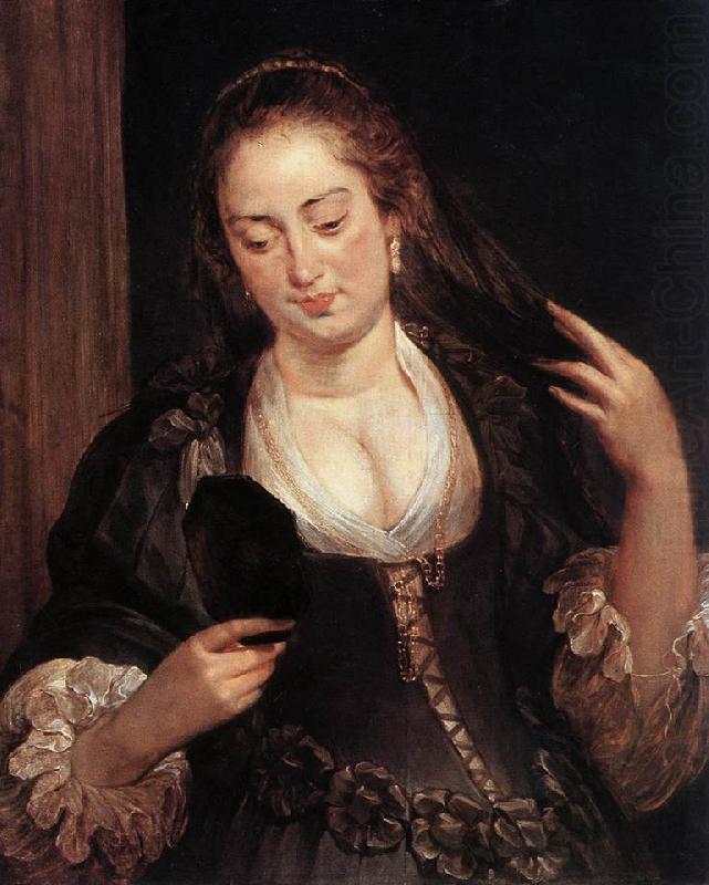 RUBENS, Pieter Pauwel Woman with a Mirror china oil painting image